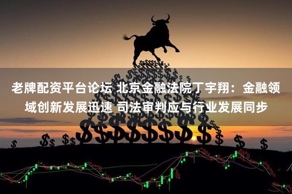 老牌配资平台论坛 北京金融法院丁宇翔：金融领域创新发展迅速 司法审判应与行业发展同步